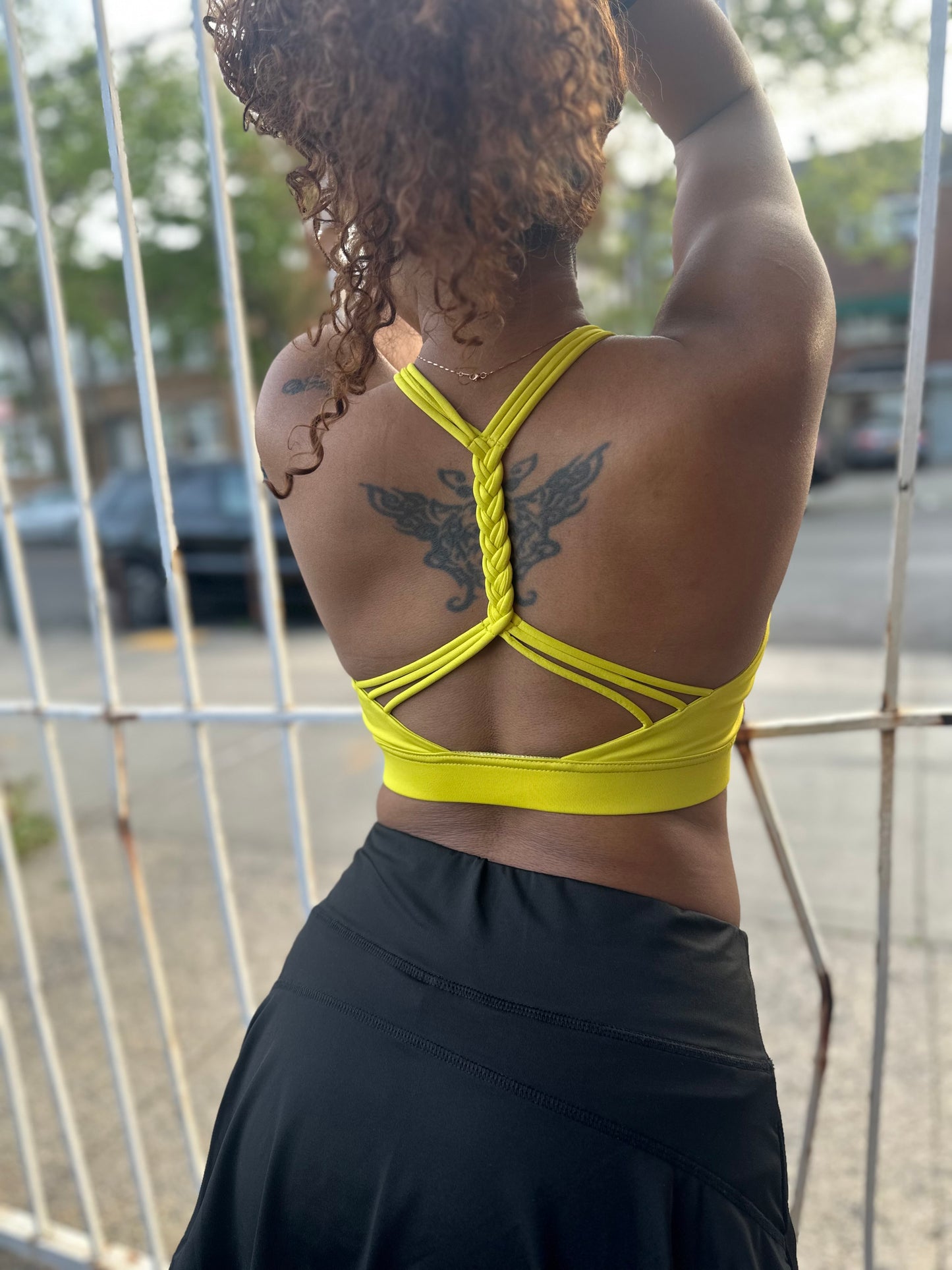 Braided Back Sports Bra